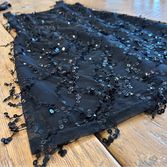 Sparkling Black Sequin Short Party Dress - Picture 2 of 5